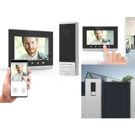 Videocitofono Connesso Wifi con funzione QR code ideale b&b 7 pollici 2 fili Extel 720324