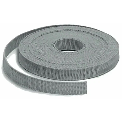 Bandella in Tessuto per Fissaggio Tubi di colore grigio 1,6 mm x 0,8 mm x 10 mt