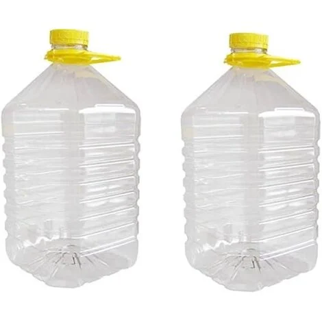 DAMA BOTTIGLIA PLASTICA 5 LT TRASPARENTE ALIMENTI VINO OLIO VUOTA -- PZ 2