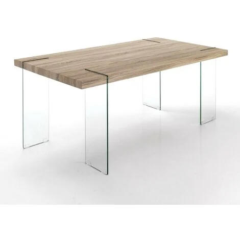 Tavolo effetto legno finitura rovere cm. H.75 x P.90 x L.180