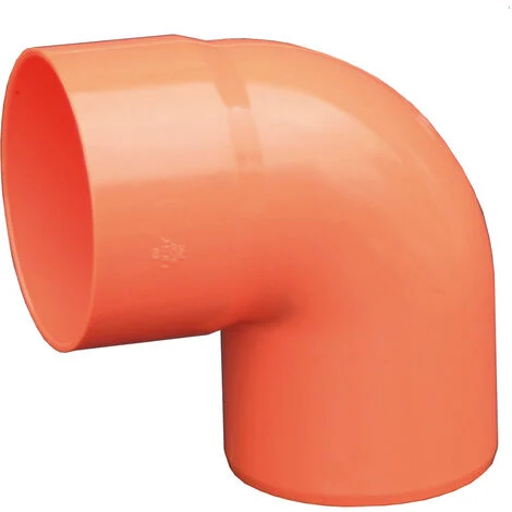 CURVA PVC 87°DM 200 MF ARANCIO