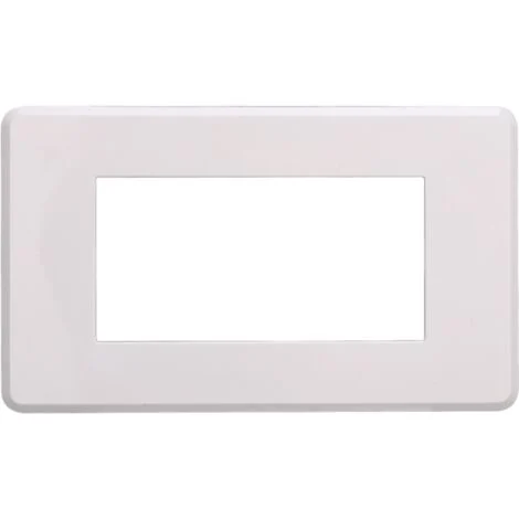 ETTROIT AN87401 Placca 4P Slim Sottile Serie Moon Colore Bianco Compatibile Con Bticino Axolute Air