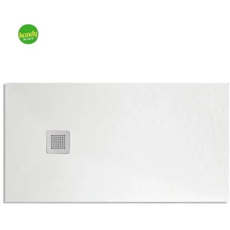 Piatto doccia rettangolare in marmoresina bianco modello stone free h2,8 cm 70x90 BARBOTTINA