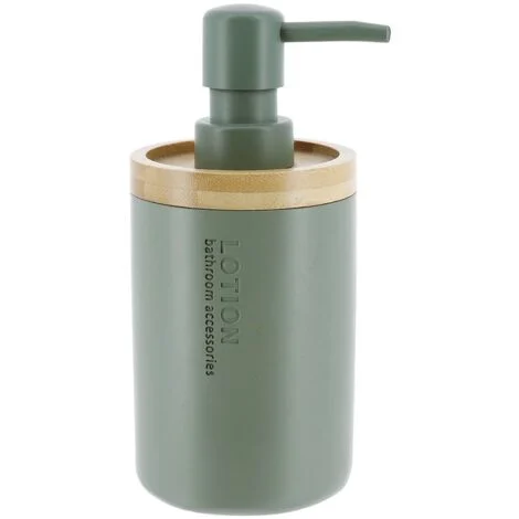 Dispenser di sapone in poliresina 280 ml - kaki bambù - Tendance