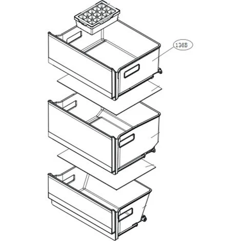 Cassetto superiore (freezer) (codice 136B) - Frigorifero, congelatore - LG - 4367858