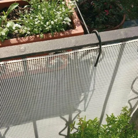 RETE PVC PLASTICA QUADRA H 100 RECINZIONE BALCONI PROTEZIONE BAMBINI A MISURA BIANCA LUNGH 3 METRI