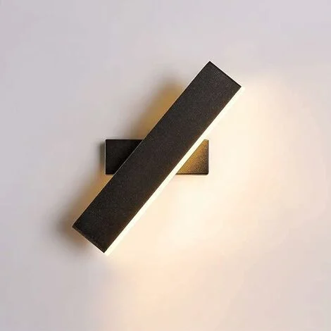 Luce a parete a LED moderna, lampada a parete ad angolo regolabile da 8 W, luce da parete rettangolare da 30 cm, per un corridoio della camera da letto del soggiorno, luce bianca calda