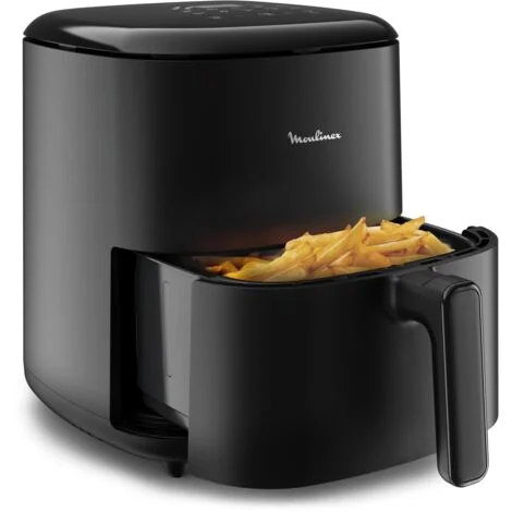 Moulinex Easy Fry Max Friggitrice ad Aria, 5 Litri/ 1Kg , Capacità 6 Persone, 1500 W, 10 Programmi di Cottura, Risultati Veloci, Touchscreen, Cestello Lavabile in Lavastoviglie, EZ2458