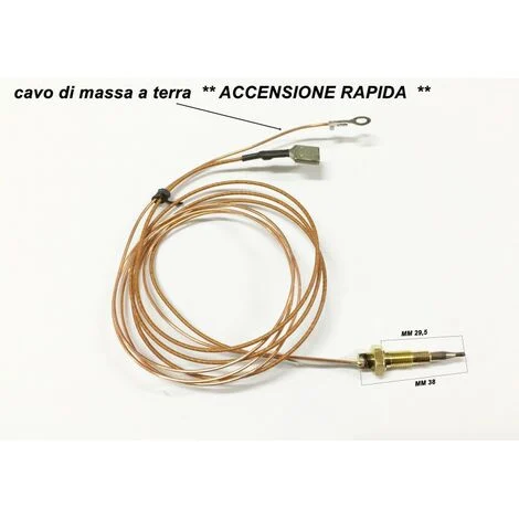 GLEM GAS FOSTER REX ELECTROLUX ZANUSSI AEG TERMOCOPPIA CUCINA GAS CAVO DA 85 MM
