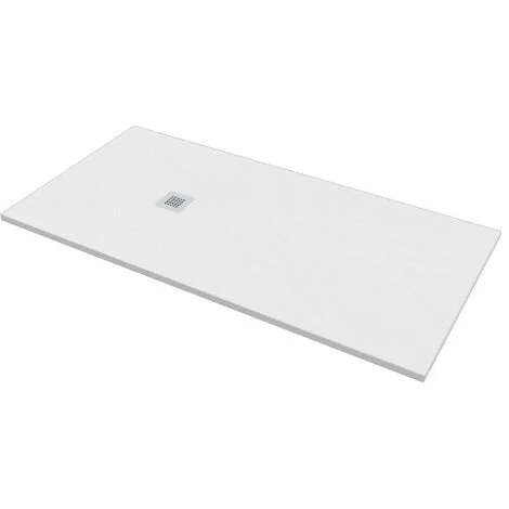 Piatto doccia 70x150 h.2,8 in marmo resina effetto pietra bianco