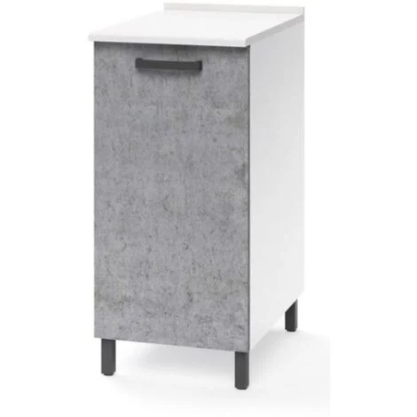 Mobile base con anta per cucina colore grigio cemento Cm 40x50xH 85 1 anta