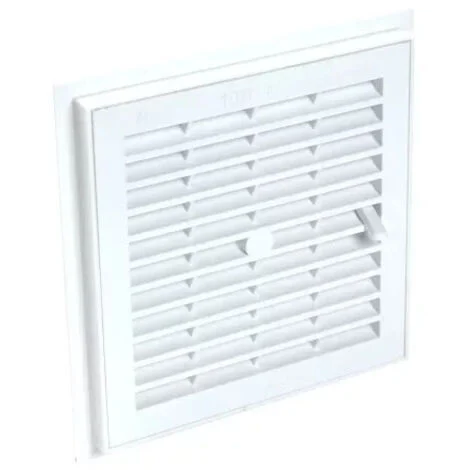 Griglia di ventilazione Nicoll 1F114 quadrata con chiusura 176x176mm bianco