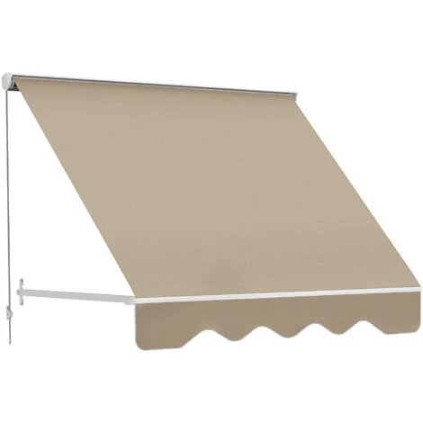 Tenda da Sole Avvolgibile a Parete a Caduta Impermeabile Beige 180x70 cm