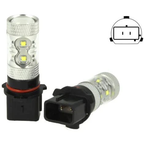 Lampada Led PSX26W H28W Canbus 50W 12V Bianco Per Luci Diurne Fendinebbia Frecce Audi A4 B8 Q5 Skoda 10 Led Cree Da 5W