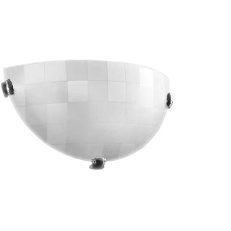 PLAFONIERA APPLIQUE DA 30CM CON DESIGN A QUADRI IN COLORE BIANCO
