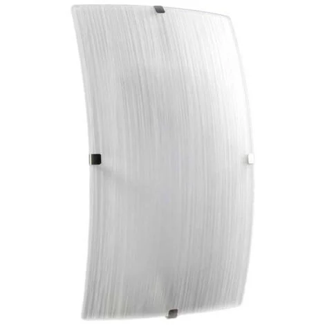 PLAFONIERA APPLIQUE RETTANGOLARE 30X18 CM CON DESIGN SATINATO COLORE BIANCO