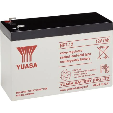 Batteria al piombo ermetica 12V 7Ah - Yuasa NP7-12