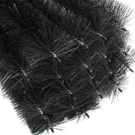 Wiltec Barriera anti piccioni per pannelli fotovoltaici e Spazzola per grondaie 20 scovoli 24 m Ø 8 cm
