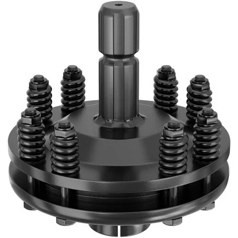 Frizione per albero cardanico scanalato a 6 denti Filetto esterno e interno 1 3/8" Max 1200Nm Nero