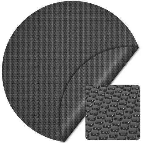 Wiltec Telo solare per piscina Ø 3,6 m, nero, riscaldatore per piscina in film PE spesso 120 µ, copertura per piscina telo piscina telo solare rotondo