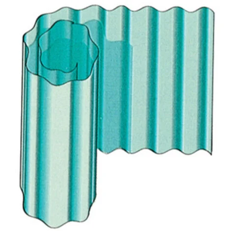 Plastica ondulata neutra SP 0,63 mm. H. 150 cm. Prezzo per 1 metro quadro (150x66 cm.)