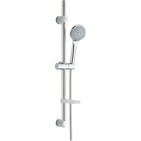 Saliscendi Asta con Doccettain Acciaio Nature 106