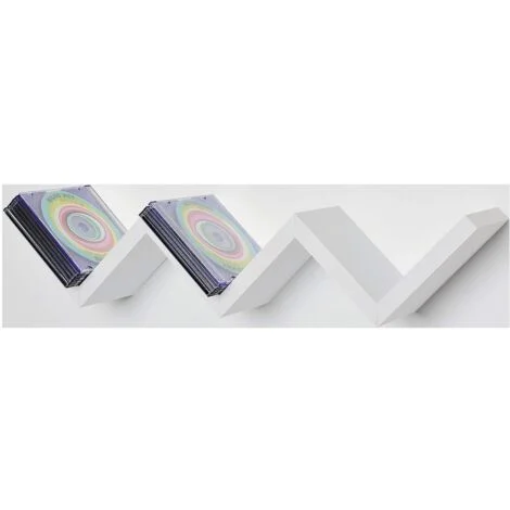 MENSOLA ZIG ZAG DIMENSIONI 59X12X12 CM IN COLORE BIANCO