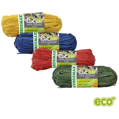 Rafia naturale verde bobina gr.50 Verdemax