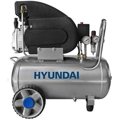 Compressore elettrico Hyundai lubrificato 24Lt con filtro separatore motore 2Hp