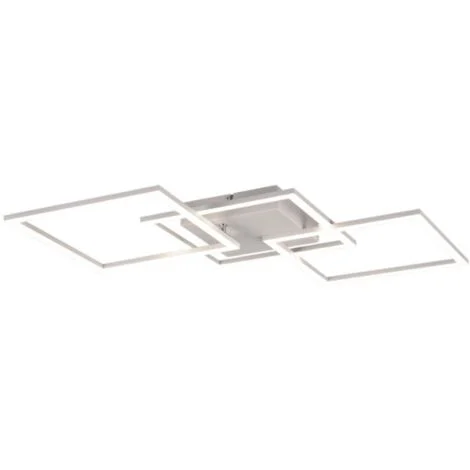 Plafoniera LED, metallo, bianco opaco, L74 cm, Trail
