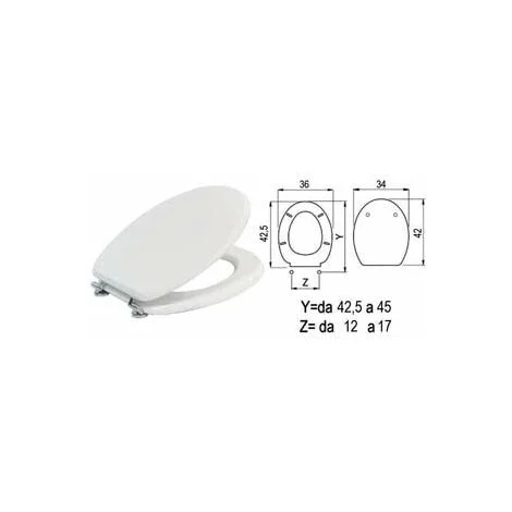 Sedile Wc Universale Laccato Bianco