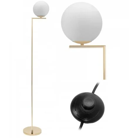 LAMPADA da TERRA APP921-1F ORO SFERA 1-PUNTI LUCE E27 22X22X150CM