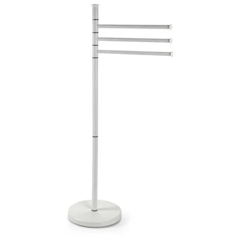 MAURY'S PIANTANA CROMO PORTASCIUGAMANI CON STRUTTURA BIANCA 20X83 CM