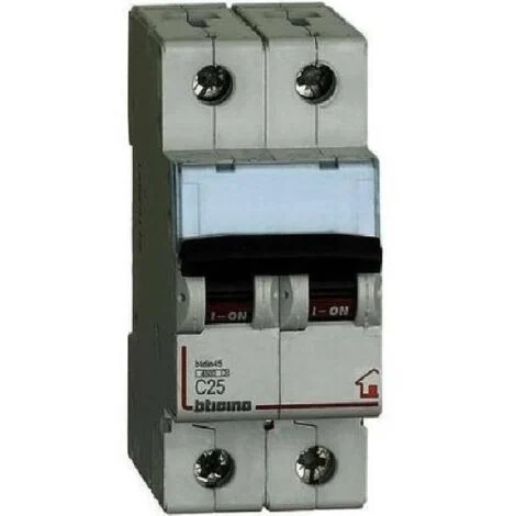 BTICINO FC820C25 - Interruttore magnetotermico modulare BTDIN-RS 2P - 4500 - C25 - curva C