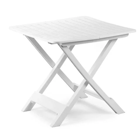 MAURY'S TEVERE TAVOLO PIEGHEVOLE RESINA BIANCO 80X72X70 CM