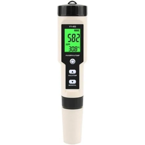 Nuovo dispositivo digitale 4 in 1 per il test della qualità dell'acqua con concentrazione di ioni idrogeno YY-400, misurazione di pH/ORP/H2 e temperatura.
