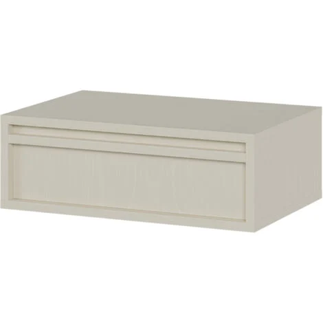 Selsey EVO - Comodino - 50 cm - con cassetto - sospeso - crema