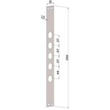 1PZ CONTROPIASTRA PER SERRATURE PORTE BLINDATE IN ACCIAIO INOX INTERNO 37 CP2530 - (CP2530XAI37)