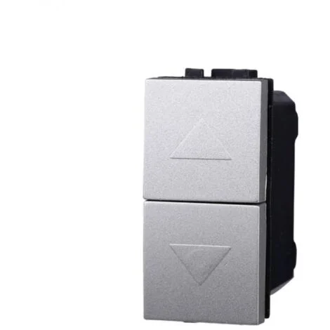 ETTROIT Pulsante doppio 1P+1P NO con interblocco compatibile Bticino Livinglight tech - LG1204