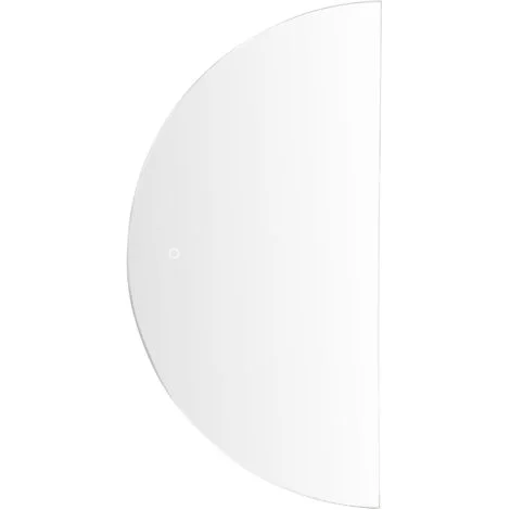 Specchio da parete moderno a LED semicircolare per camera da letto e bagno 50 x 100 cm Argento Loue