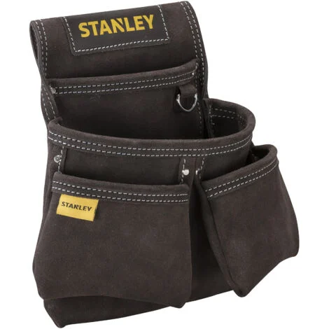 Porta Attrezzi in Pelle di QualitÃSuperiore - 4 Tasche - STANLEY, STST1-80116