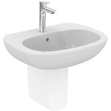 Ideal Standard Tesi lavabo L.65 cm monoforo, con troppopieno, colore bianco T351301
