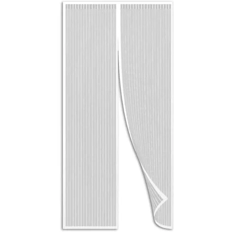 Zanzariera magnetica bianca per porte finestre tenda chiusura con calamita antizanzare insetti mosche universale 90x210 cm