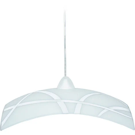 Sospensione 40X40 1xE27 Montatura Trasp.V.Lastra Bianco E-Energy Clio