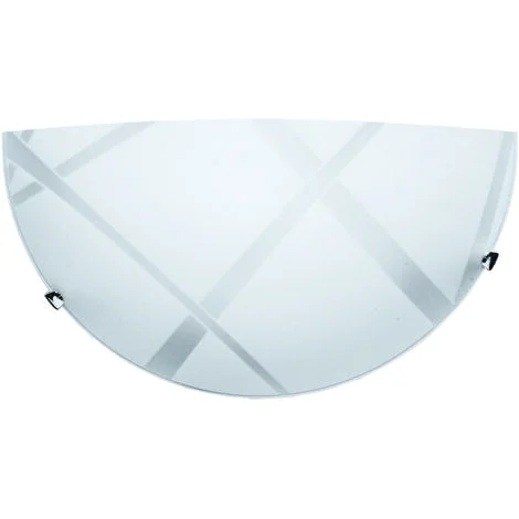 Applique 1xE27 Ganci Cromo Vetro Lastra Bianco E-Energy Dario