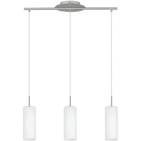 Lampada a sospensione Troy 3 E27 3x40W in metallo e vetro satinato