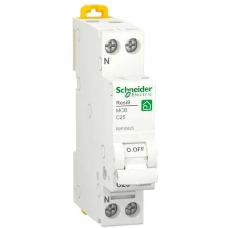 SCHNEIDER R9P35625 - Interruttore magnetotermico (MCB) Resi9 1P+N C25 4500A
