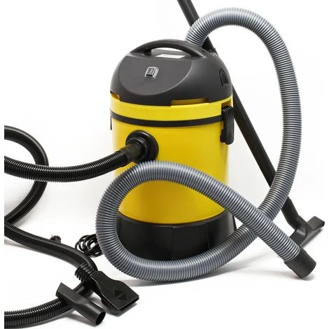 Wiltec Aspirapolvere industriale 1400 W e serbatoio da 30 L, Aspirazione per liquidi e solidi con Sistema di svuotamento automatico, Attrezzo multiuso con accessori