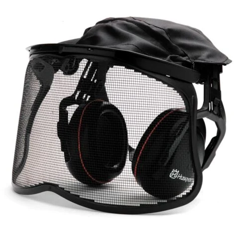 HUSQVARNA Cuffia cuffie protettive di protezione 27 Db con visiera a rete EN1731