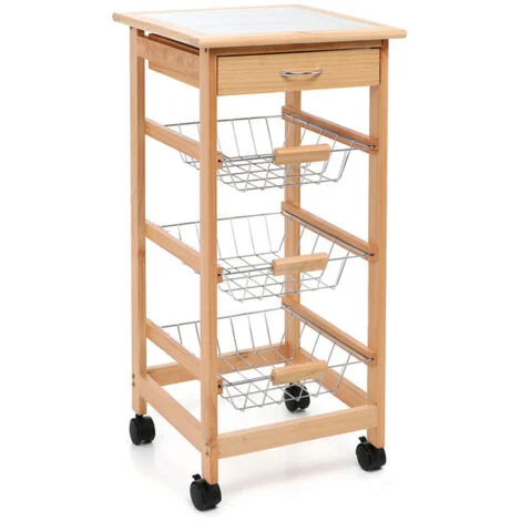 CASA COLLECTION Carrello Cucina Calgary 3 Cestelli